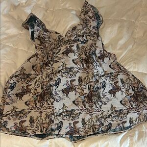 Short Backless Knee Length Western dress (size Small)